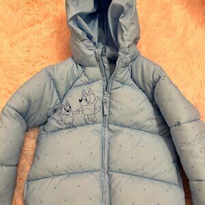 Bluey Puffer Girls Jacket size 5T